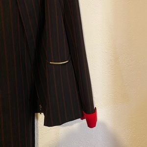 Black Red White Vintage Pin Strip with silver hardware.